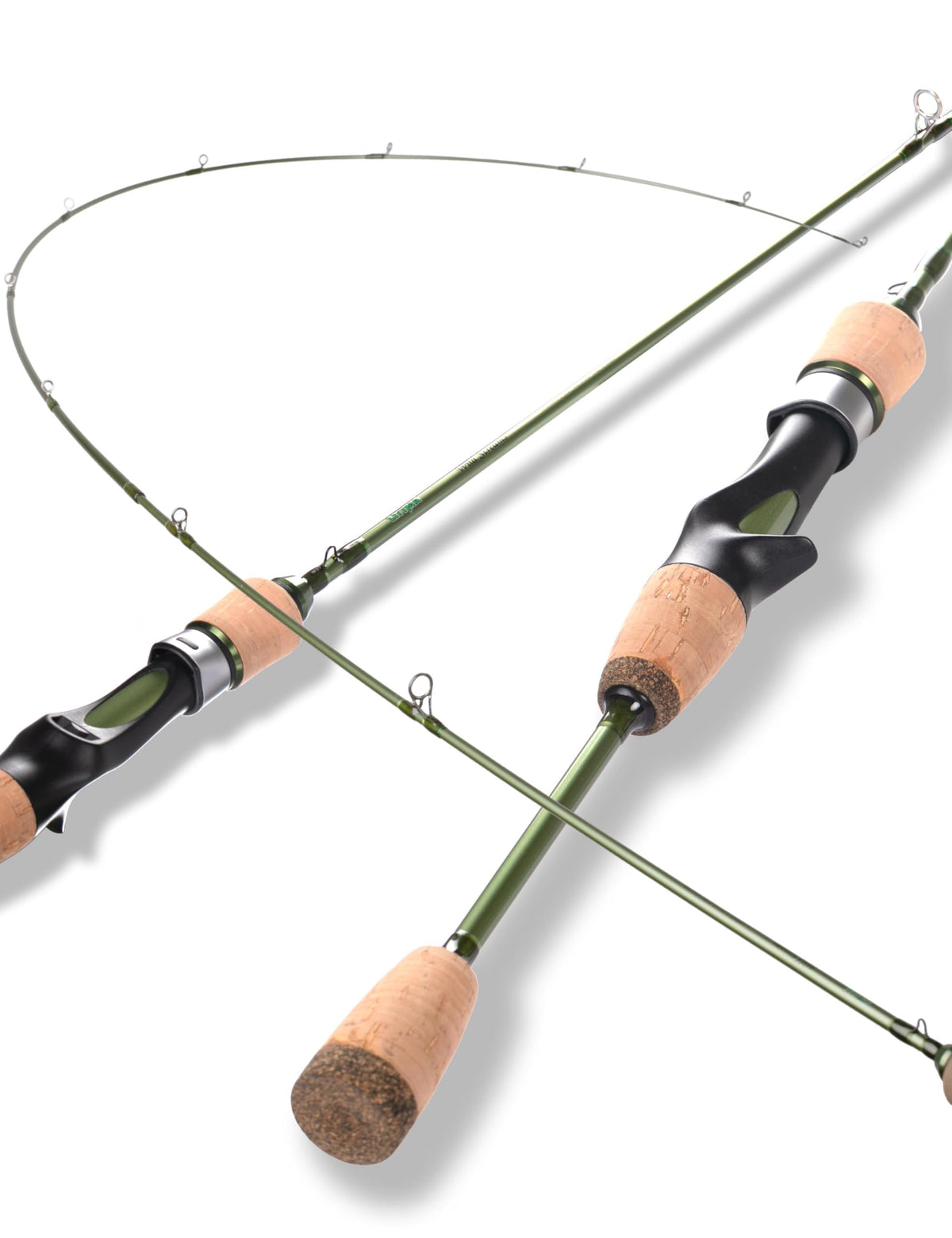 Wild Streams Ultralight Spinning&Casting Trout Rod (Green / 6'6"-Cast-Ultralight (2pcs))