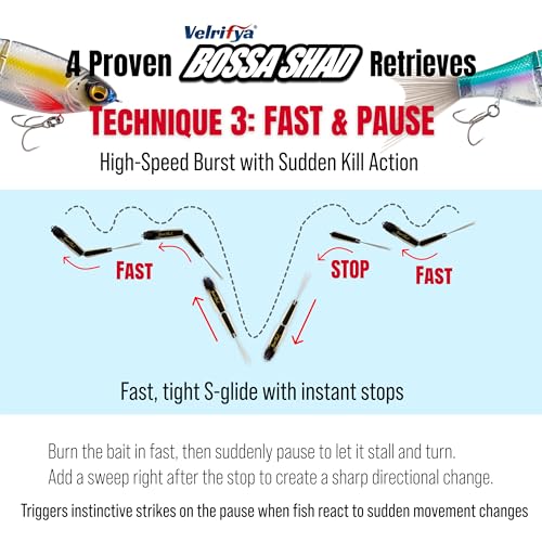 Bossa Shad Glide Bait for Bass Fishing (03-Ghost Blue)