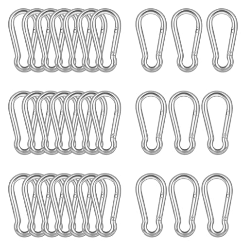 30PCS Carabiner Clips (Silver / 30PCS-M5)