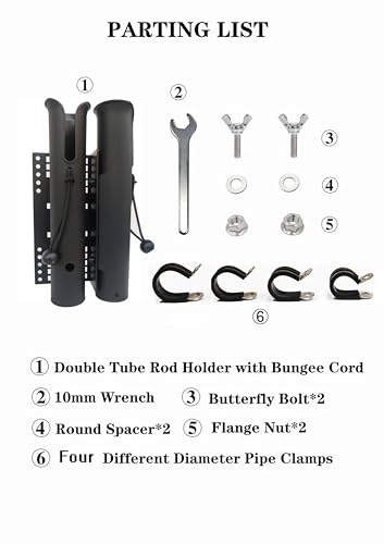 2 Tubes Fishing Rod Holder for Bike