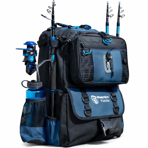 Fishing Tackle Backpack with Detachable Bait Binder and Rod Holders