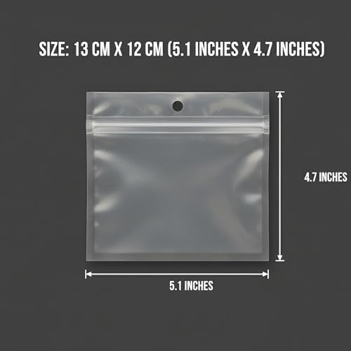 100 Pack Soft Plastic Baits Bags 5.1"x4.7" (5.1" x 4.7")