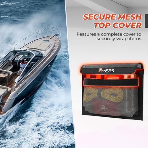 Boat Storage Mesh Bag with Secure Closure Flap