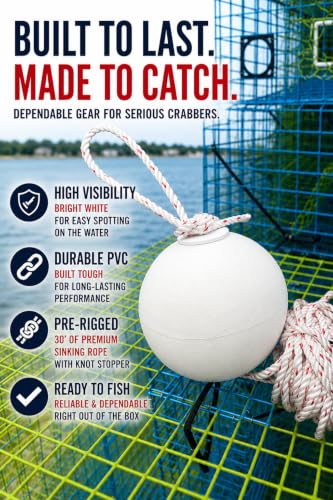 White 6" PVC Fishing Marker Buoy (6" / White)