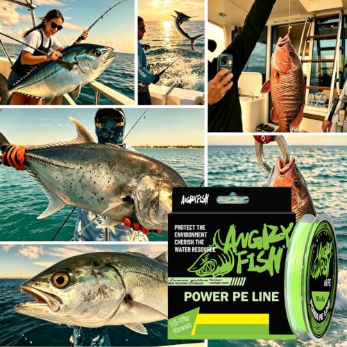 8 Strand Braided Fishing Line (Hi Vis Green / 20LB(300Yds))