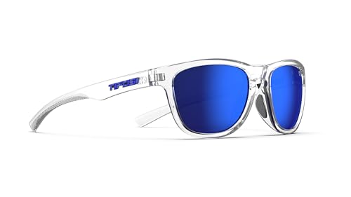 Optics Swank S Sunglasses (Crystal Clear (Cobalt Blue Mirror))