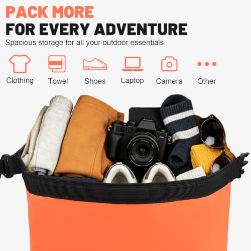 Waterproof Dry Bag Backpack 25L (Orange / 55L)