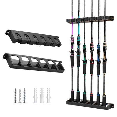 Fishing Rod Holder for Garage Fishing Pole Holders Fishing Rod Rack Vertical Wall