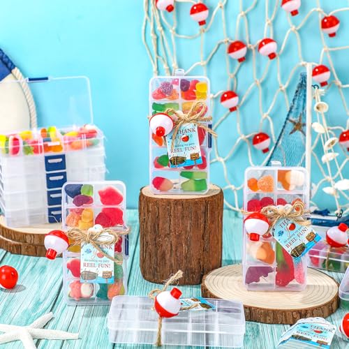 72 Fishing Party Favors Tackle Boxes with Thank You Cards