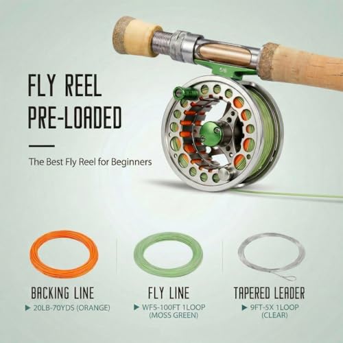 Fly Fishing Reel with Aluminum Alloy Body 5 (Green)