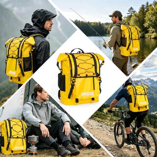 Waterproof Dry Bag Backpack 30L (Yellow)