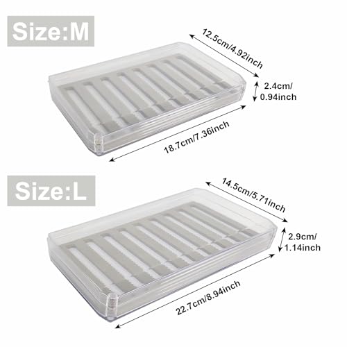 Deep Clear Fly Fishing Box Magnetic Closure Fly Tackle Organizer (H055LA-8.94 × 5.71 × 1.14 inch)