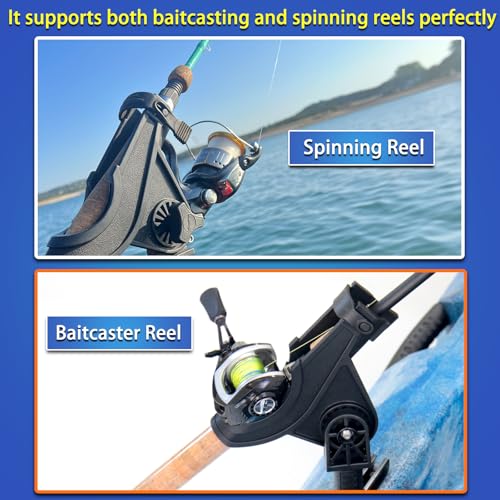 Kayak Track Fishing Rod Holder with Rubber Strap Easy Adjust and Remove (Pack Of 1)