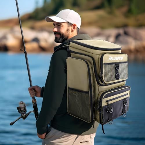 Fishing Backpack with Rod Holders (Khaki)