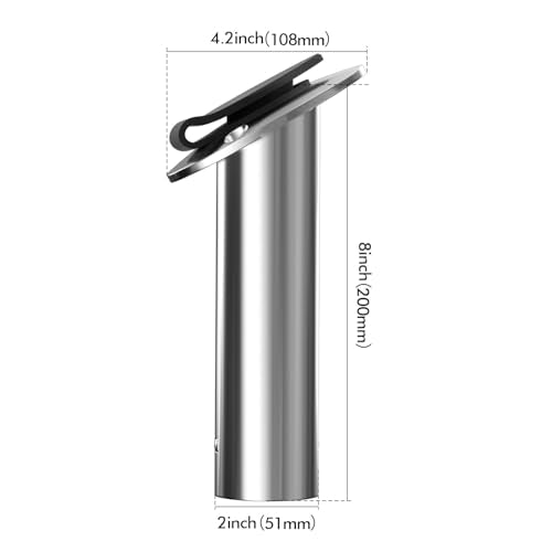 Fishing Rod Holders for Boat (Black Insert with Cap / 30 Degree)
