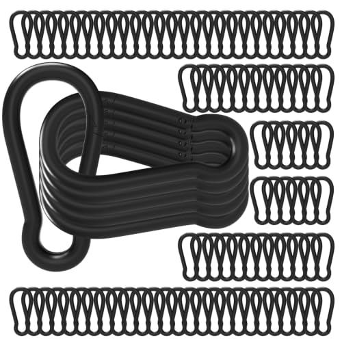 120PCS Carabiner Clips (Black / 120PCS-M6)