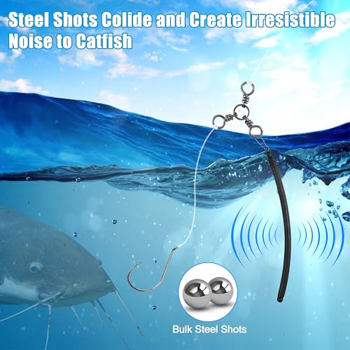 Dragging Weights for Catfishing Tolling Drifting No Snag Sinkers Slip Stick Drag Weights Bottom Search Snagless Catfish Sinker Fishing Weights Catfishing Tackle Gear (Black-5pcs / 4OZ)