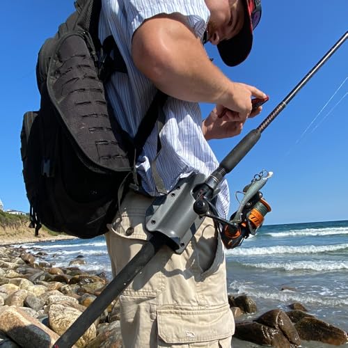 JettyHawk Fishing Rod Hip Holster (Grey)