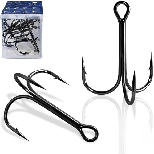 8 Pack 5 0 3X Strong Fishing Treble Hook (5/0 - 8 Pack)