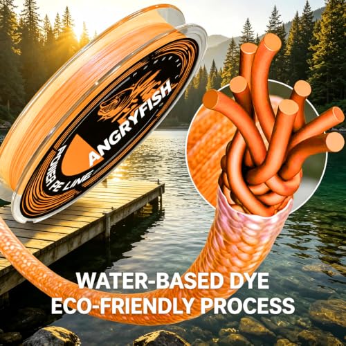 8 Strand Braided Fishing Line (Orange / 15LB(150Yds))