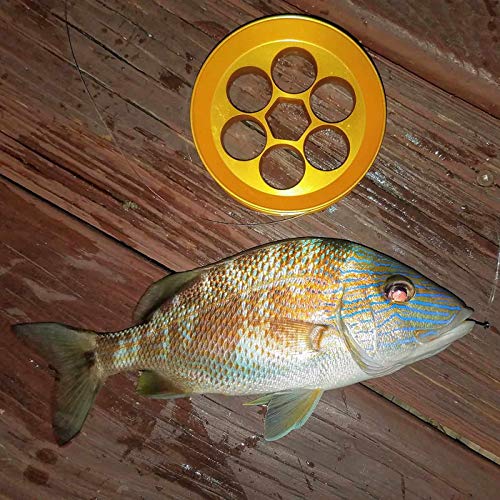 Aluminum Fishing Hand Line Reel Pocket (Gold)