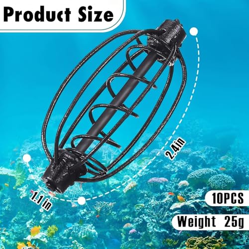 10 Pcs Method Feeders Carp Fishing (25 Grams / Black)