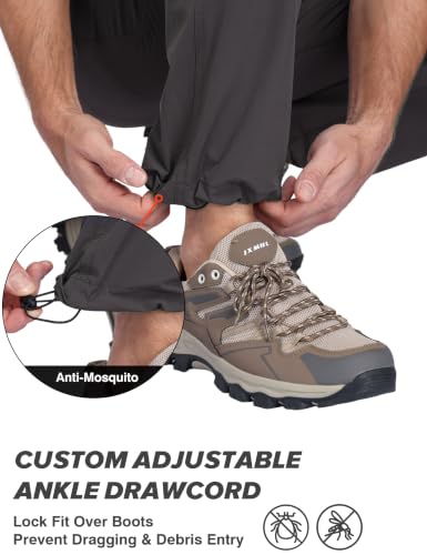 Men's Hiking Pants (44W x 30L / Charcoal Gray)