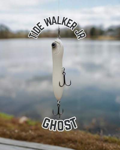 Topwater Co Tide Walker Jr Walking Topwater Fishing Lure (Ghost Jr)