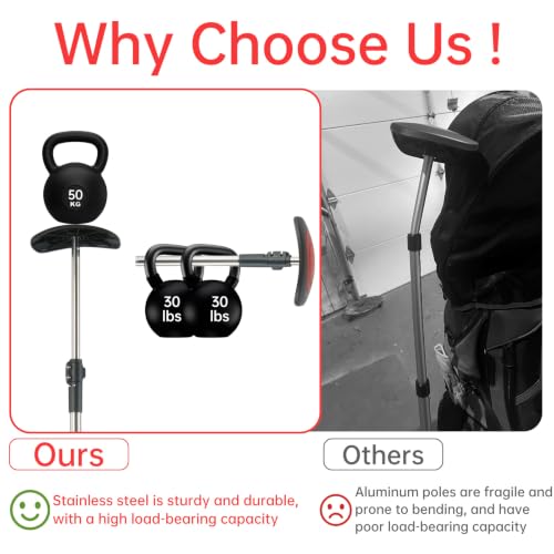 Adjustable Golf Bag Support Pole 31" (Red)
