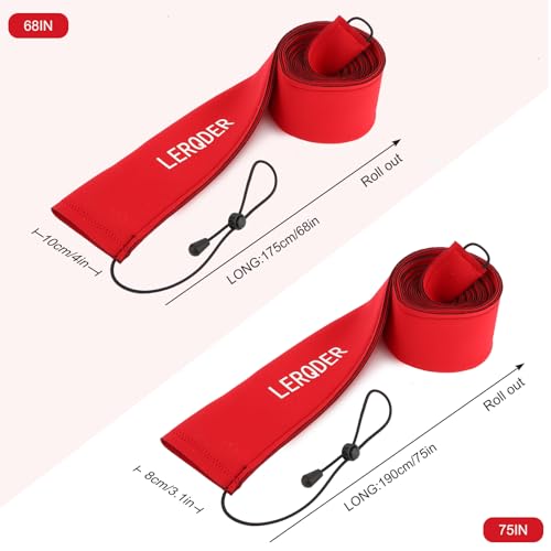 Premium Neoprene Fishing Rod Sleeves (75" / Red)