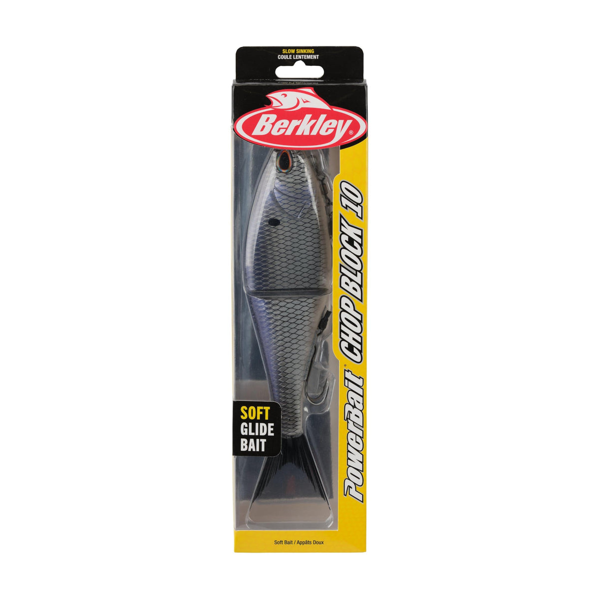 PowerBait Chop Block Fishing Soft Bait (Chrome Gizzard / 10 in - 4 1/5 oz)