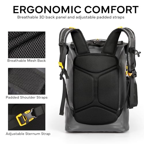 30L Dry Backpack Waterproof (Grey)