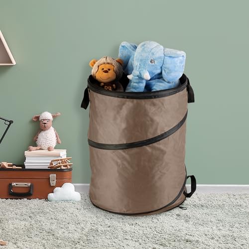 Outdoors Pop Up Outdoor Trash Can (Beige / 46-Gallon)