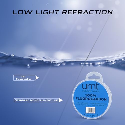 UMT Ghost Fluorocarbon Fishing Line Invisible Leader for Saltwater and Freshwater 20lb