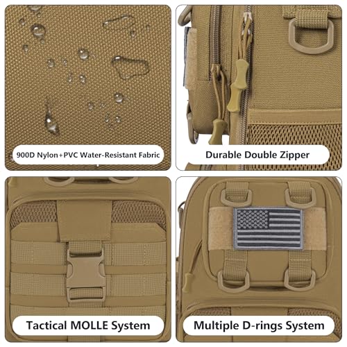 Fishing Sling Bag Backpack (Standard / Sling Backpack / Khaki)