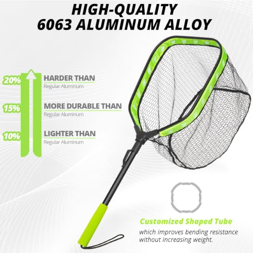 Floating Fishing Net for Fly Fishing (Green)