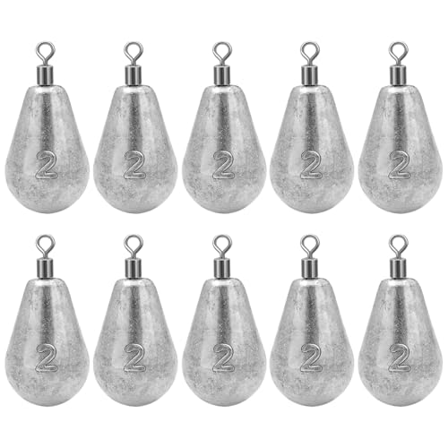 Long Casting Swivel Bell Sinkers Fishing Weights Drop Shot Weights (1/4oz-10pcs)