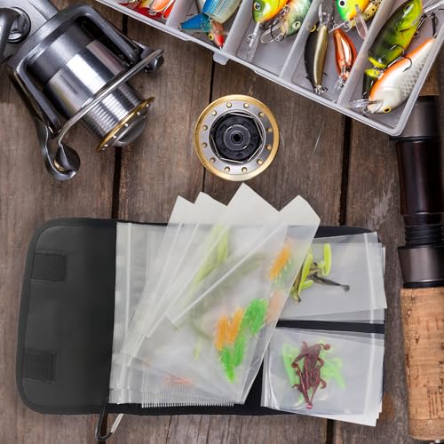 Soft Lure Storage Binder Bait Organizer (L:Dark Red)