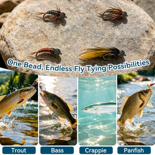 Tungsten Beads for Fly Tying Materials 50pcs Faster Sinking Deeper 13 Sizes
