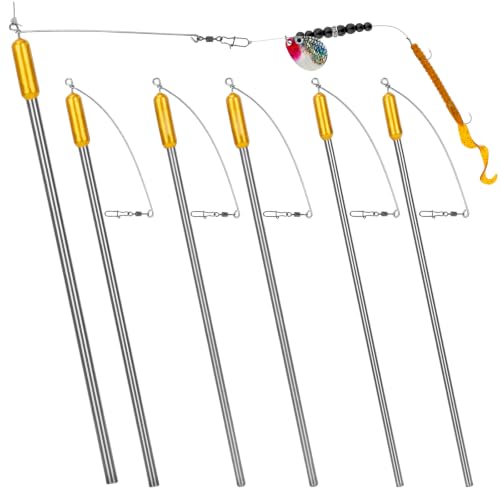 6 Pack Bottom Bouncer for Walleye Rigs Trolling Fishing Weight (Golden / Bold-MIX-6PCS)