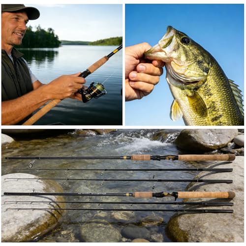 7’ Casting Fishing Rod with 2 Tips (A-JHJSQB-7'0")