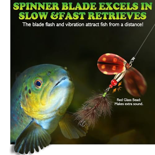 5pcs Spinner Baits Trout Lures for Bass Pike Crappie Trout Fishing Lures 1