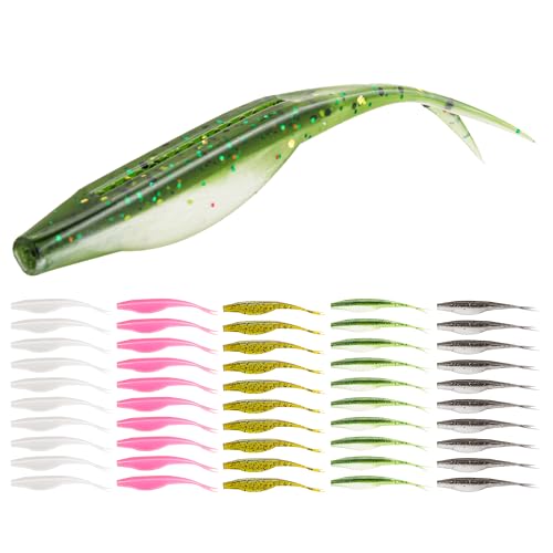 Fork Tail Soft Lures (2.75 Inch-50pcs / mix color)