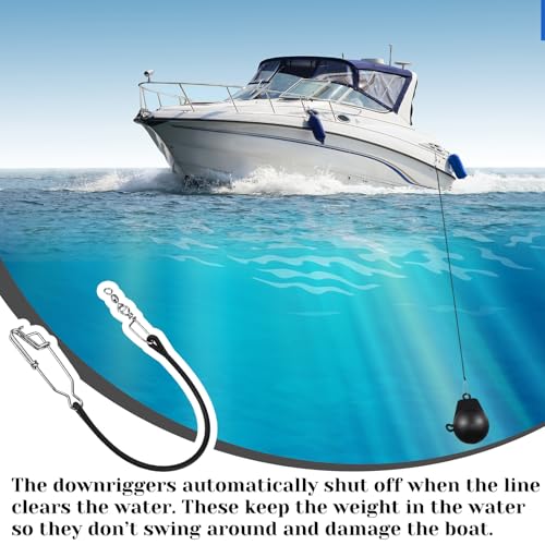 4pcs Fishing Downrigger Weight Snubber with Release Snap