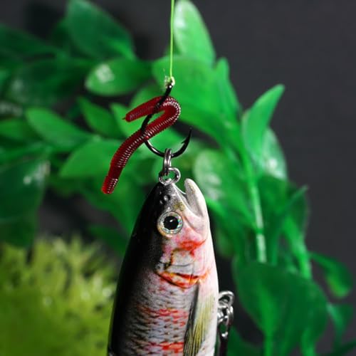 100 Pcs 3.3inch Soft Worms Fishing Lure Baits