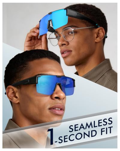 Sunglasses That Fit Over Glasses (Black +Red)