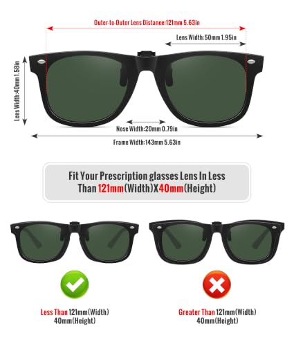 Polarized Clip On Sunglasses for Men Women (3pack-blue Mirrored+dark Green+brown)