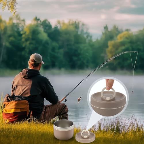 2 Pack Worm Containers for Fishing (brown)