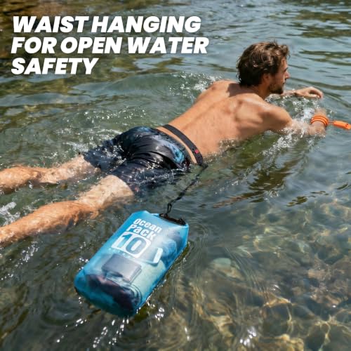 Waterproof Dry Bag Backpack for Kayaking (Blue / 10L)