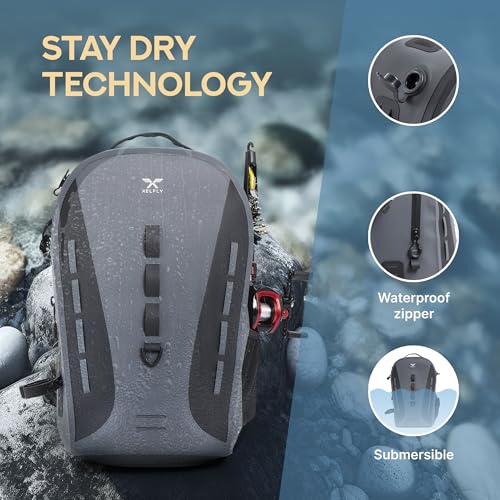 Waterproof Fishing Backpack G2 with Rod Holder (Gray / G2 Backpack)